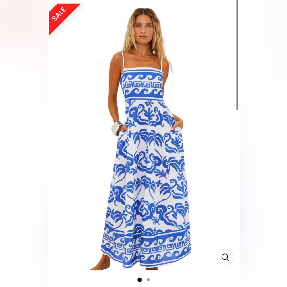 Beach Riot Blue and White Maxi Dress